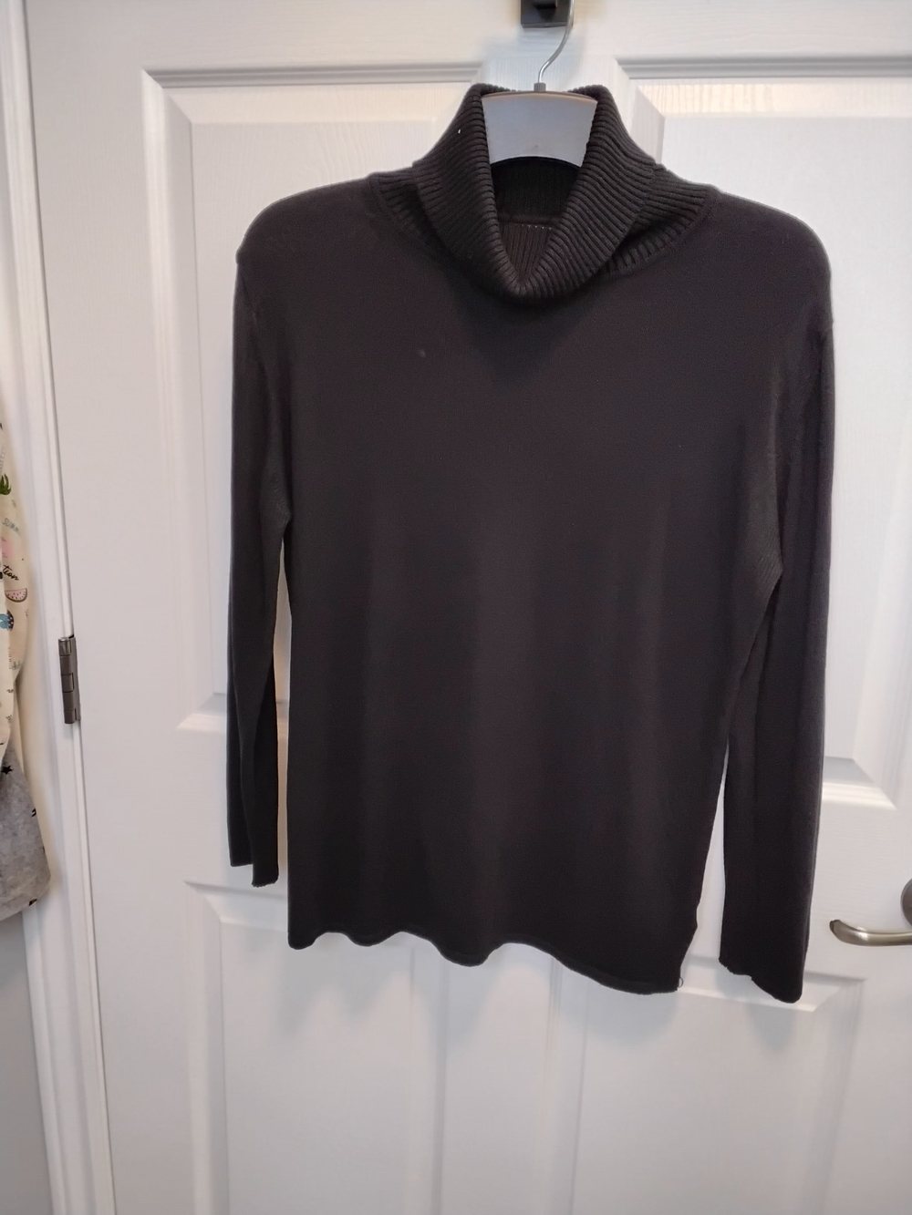 Parkhurst Womens Black Turtle Neck Sweater Size L Made In Canada